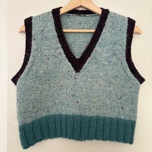 Handmade Wool V-Neck Sweater Vest